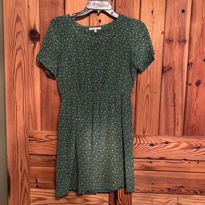 Madewell Broadway & Broome Silk Floral Short Sleeve Dress